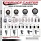 Service Caster 3'' Maroon Poly Wheel Swivel 7/16'' Stem Caster Set 2 Total Lock Brake, 4PK SCC-GRTTL20S314-PPUB-MRN-716138-2-S2 - alternate 2